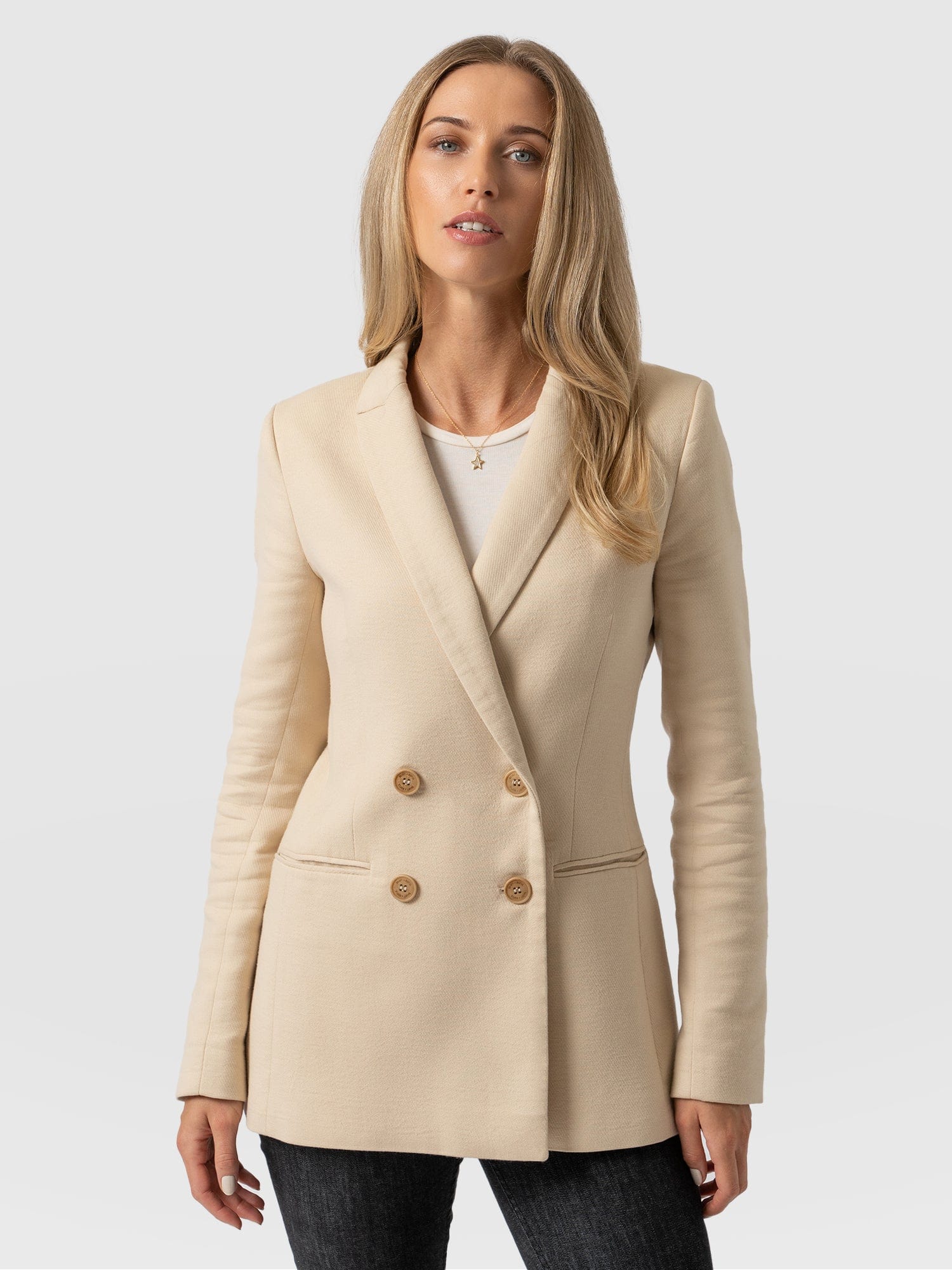 Cambridge Blazer Beige - Women's Blazers | Saint + Sofia® EU
